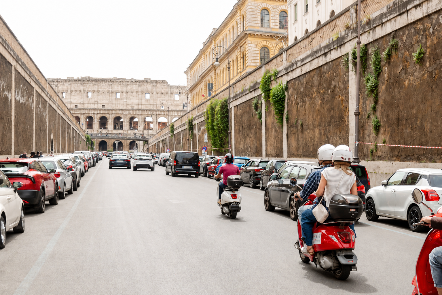 Vintage Vespa on a guided ride
