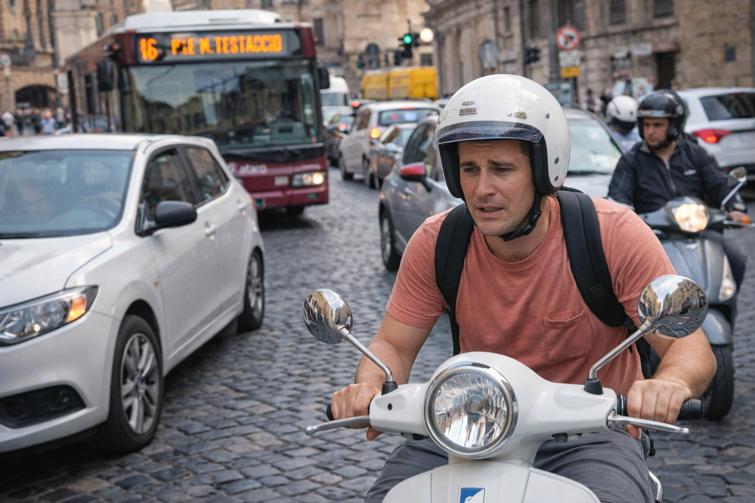 Rome traffic explained for scooter riders